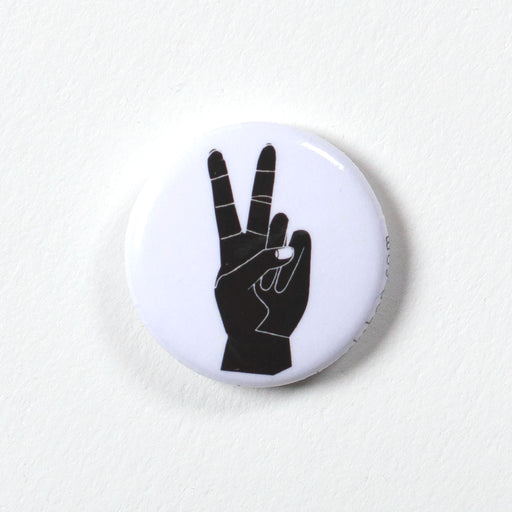 Peace Hand 1" Button