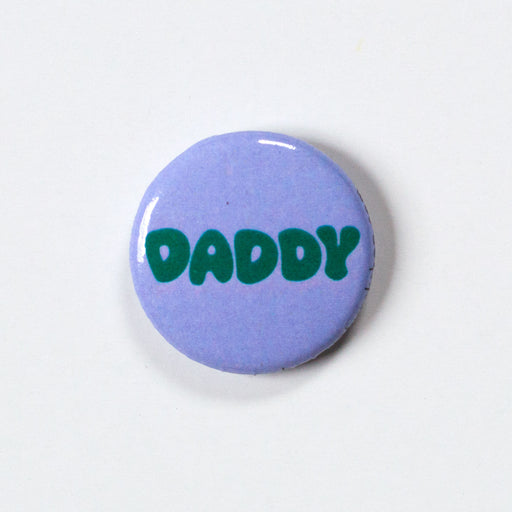 Daddy Pin 1 inch in green and lavender