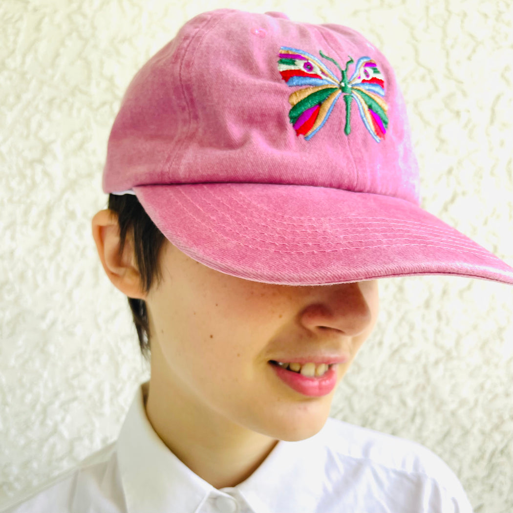 Embroidered Butterfly Ball Cap