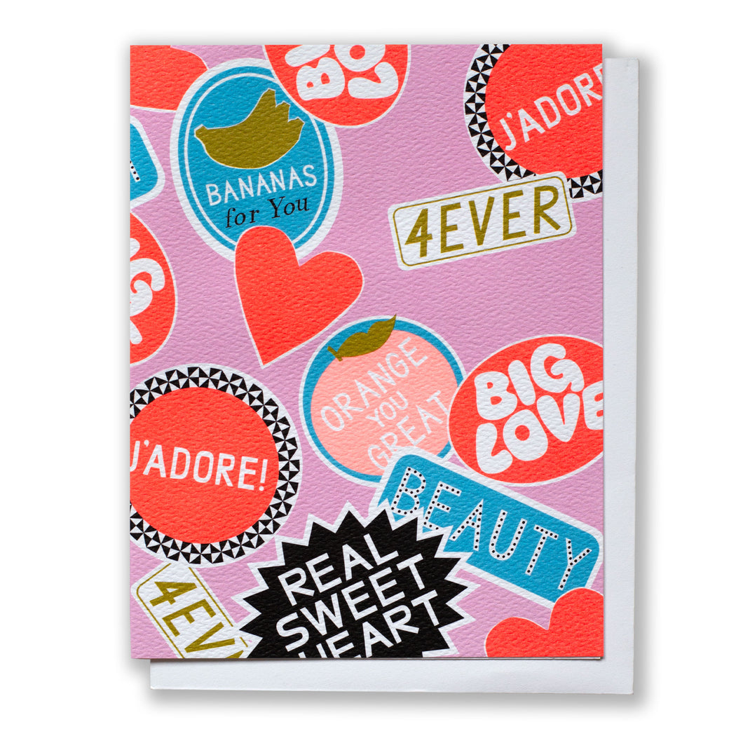 Sticker Love Note Card - for Valentines, Galentines, Friendship and More!