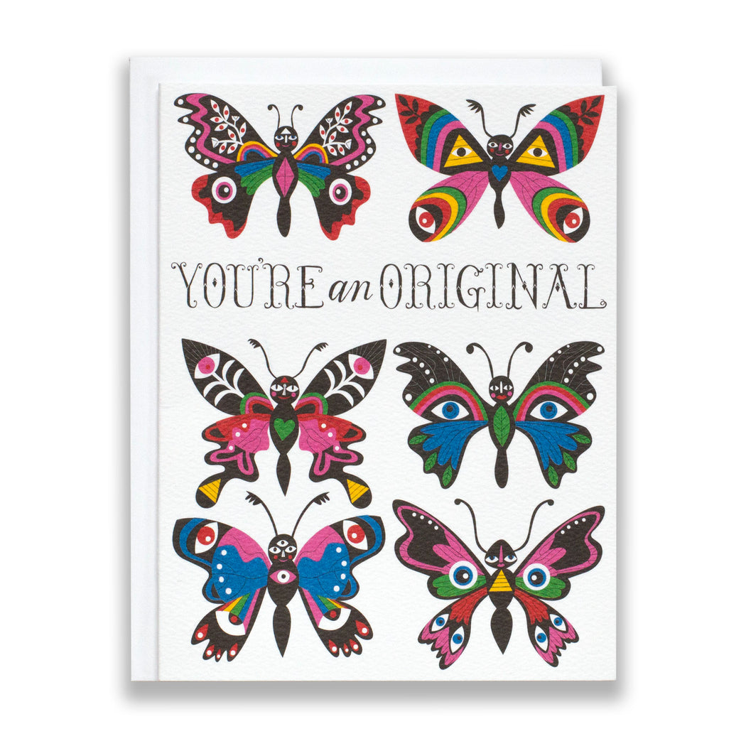 You're an Original - Rainbow Butterflies - Note Card